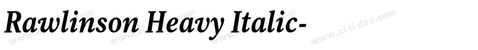 Rawlinson Heavy Italic字体转换
